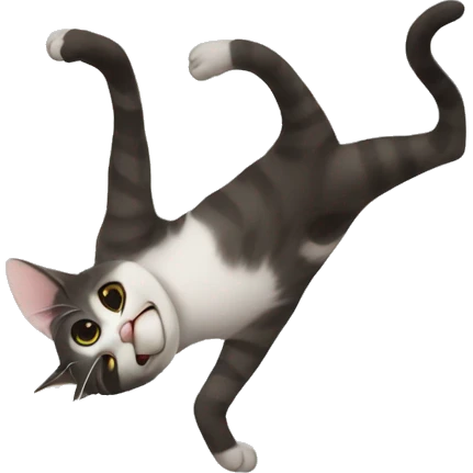 Cat doing a cartwheel emoji