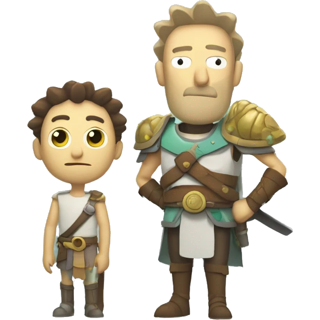 RICK,MORTY ET SUMMER EN GLADIATEUR  emoji