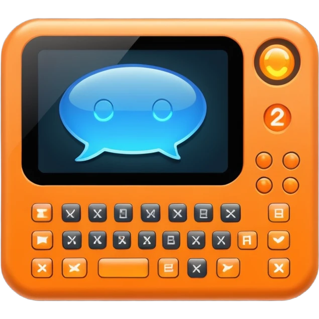 Cnc controller with orange chat bubble on the screen emoji