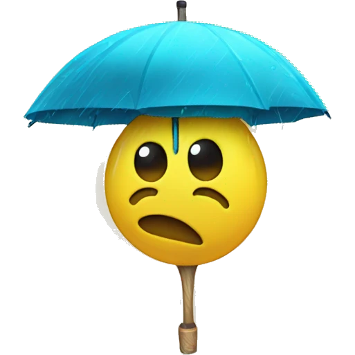Disc golf in the rain emoji