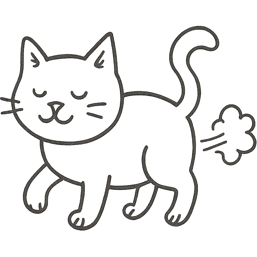 A farting cat emoji