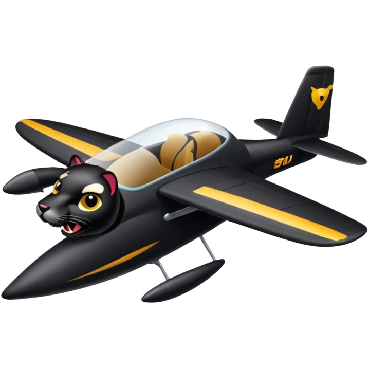 panther driving glider emoji