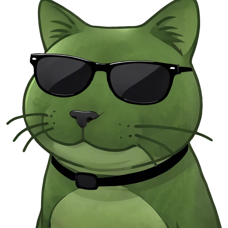 Cat with sunglasses emoji