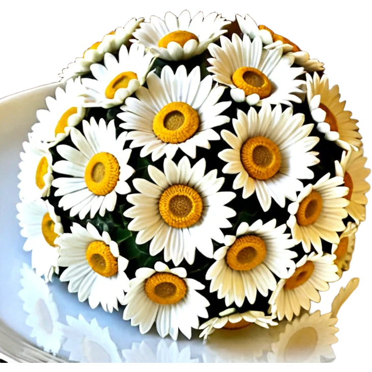 букет из только ромашек полевых маленьких  emoji