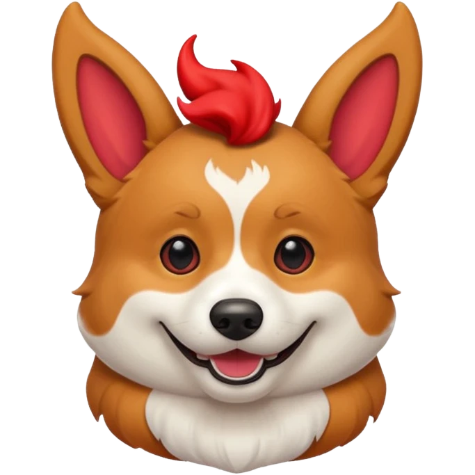 Corgi with devil ears  emoji