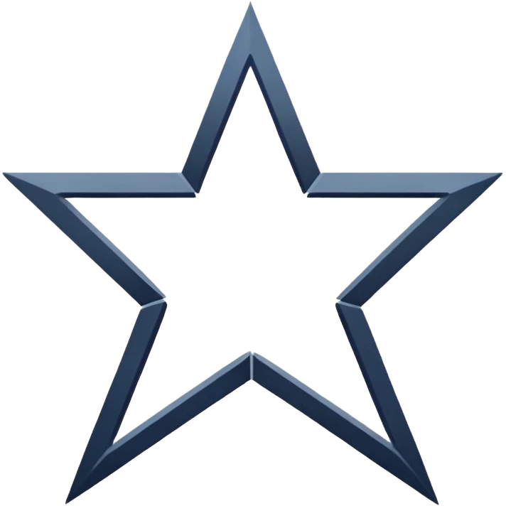 Generate me like a broken star in half or maybe three pieces but so people still can see it’s a star lie make it white outline and empty inside and same thing with a star make two emojis emoji