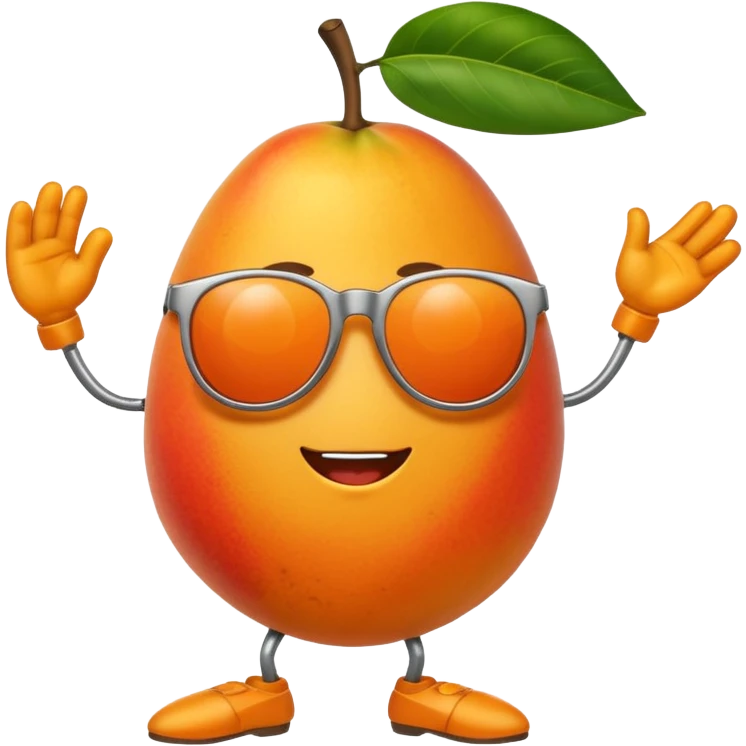 Dancing mango with sunglasses  emoji