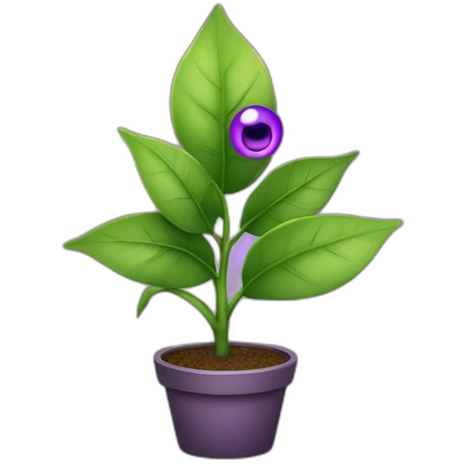 Plants purple with one eye emoji