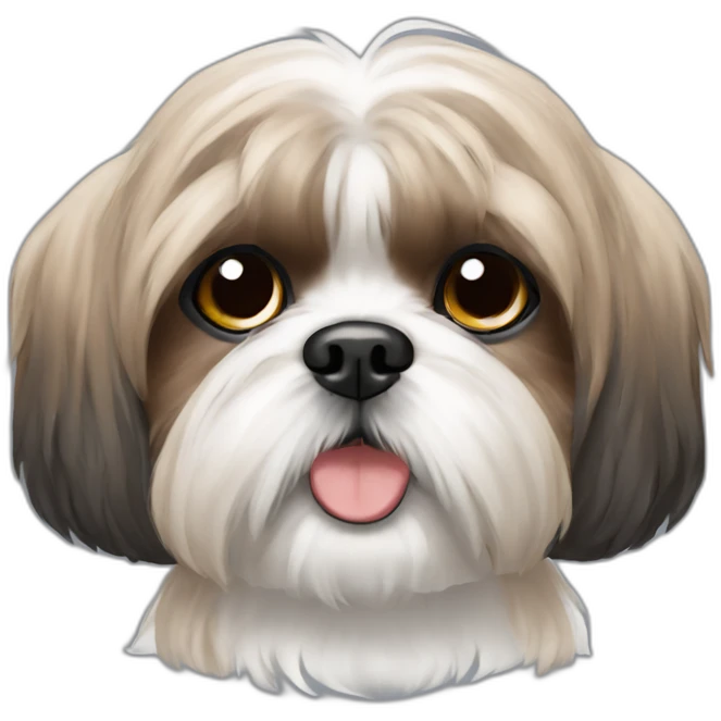 shih tzu with short hair emoji
