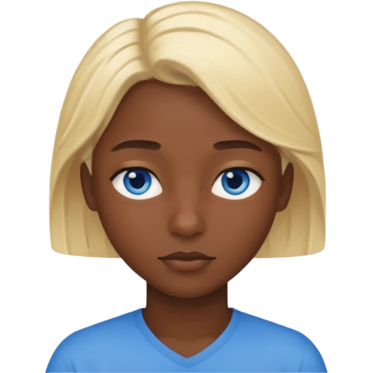 mavi gözlü sarı saçlı zenci emoji