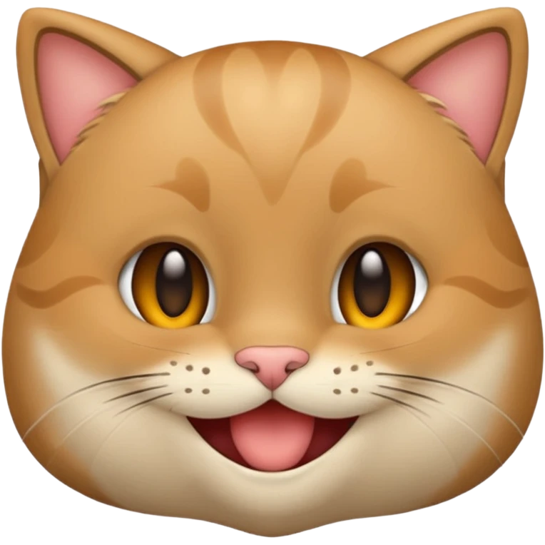 chat de couleur avec un grand sourire emoji