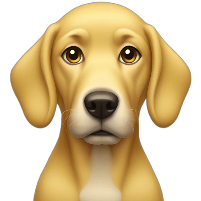 my yellow dog emoji
