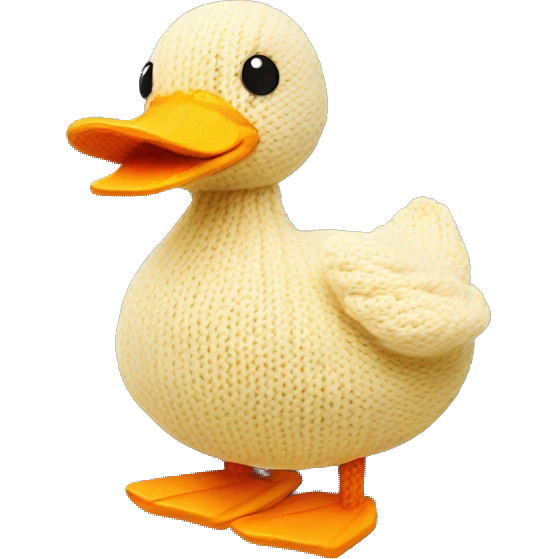 Knitted duck emoji
