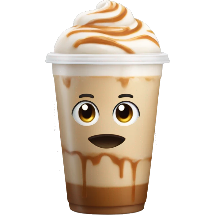 Ice latte with salted caramel  emoji