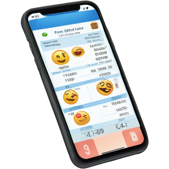 receipt in a phone emoji