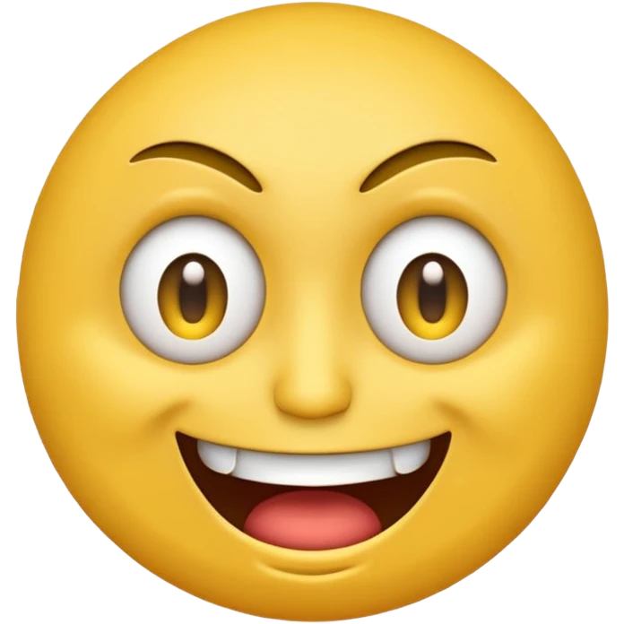 crazy smile eye twitching classic yellow face emoji emoji