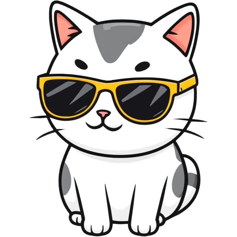 Cat with sunglasses emoji