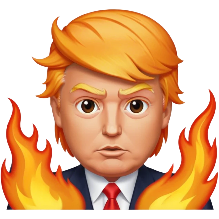 Donald Trump Flame hair emoji
