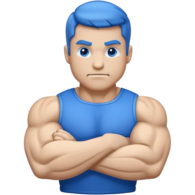 blue bicep emoji emoji