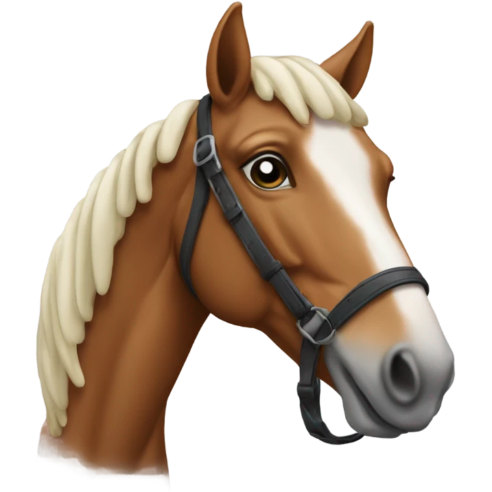 Horse on powdred sugar emoji