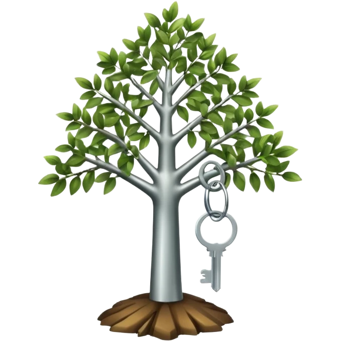 a small tree with keys on it. a key tree emoji