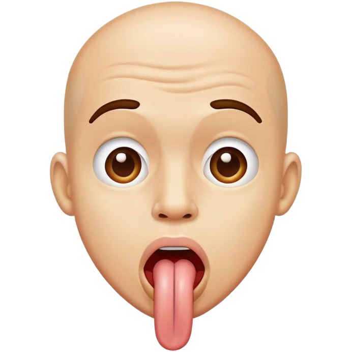 profile view of a man sticking his tongue out emoji