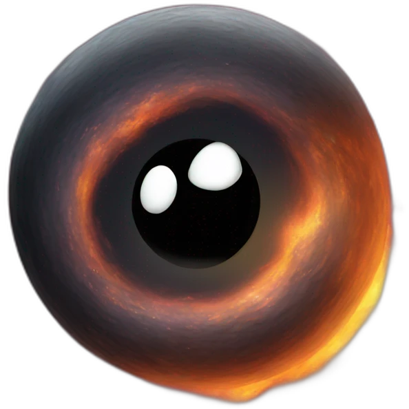 A black hole emoji