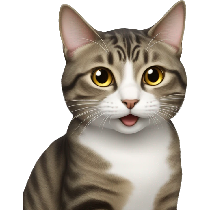 Cat winking and pointing at us emoji