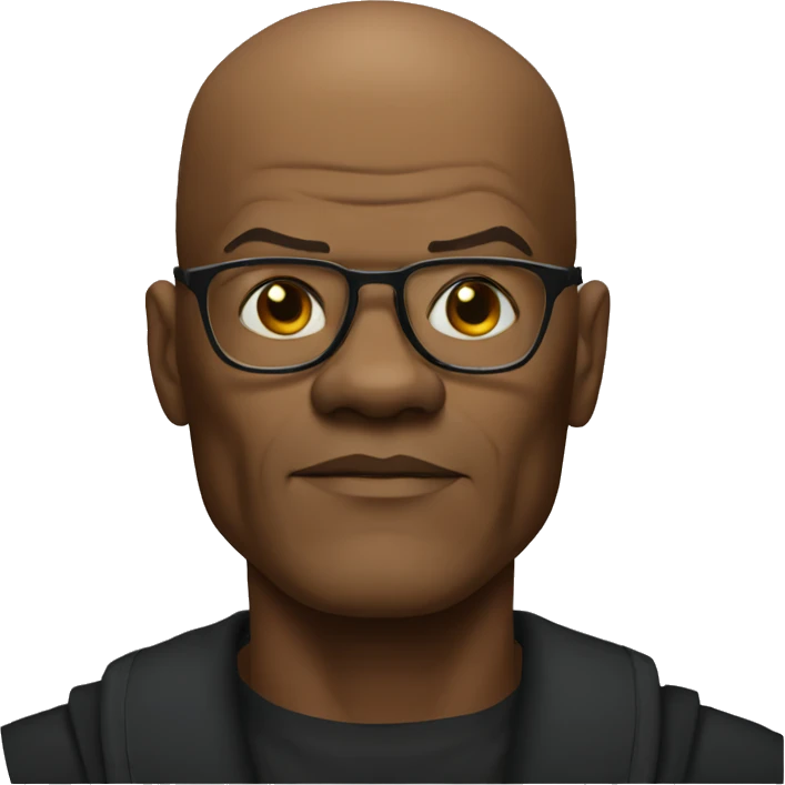 bald samuel l jackson serious emoji
