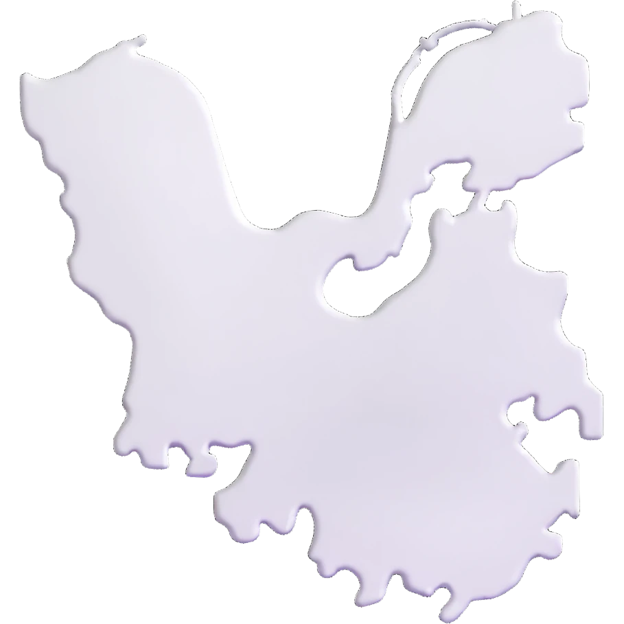 3D map of the Netherlands with distinctive shape emoji