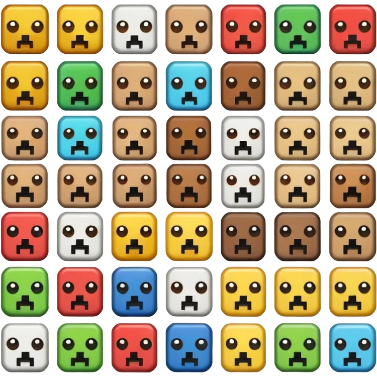 Can you make me a emoji with all the buttons of Minecraft android emoji