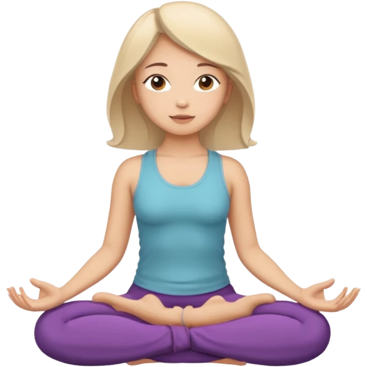 девочка сидит в позе лотоса и дышит emoji