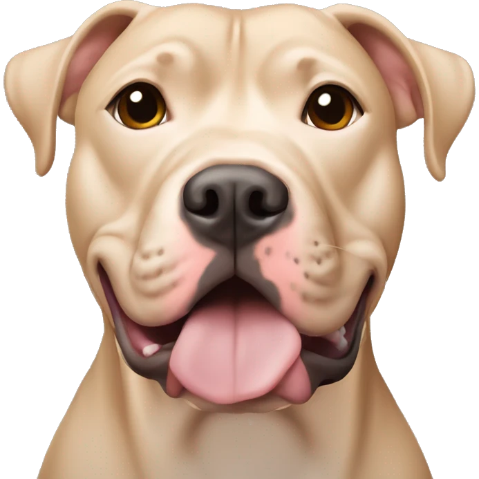 A tan colored pit bull emoji