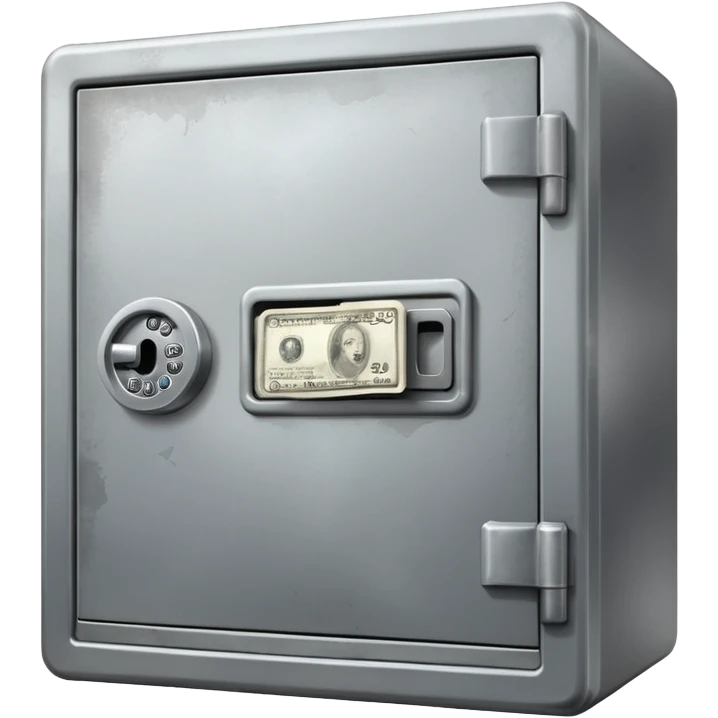 safe that is open with  a  little money left in it emoji