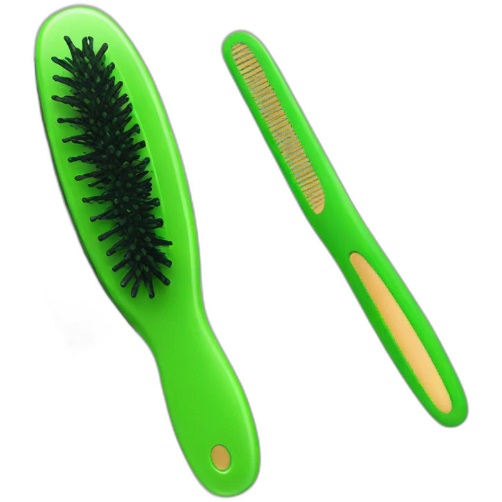 hairbrush green emoji