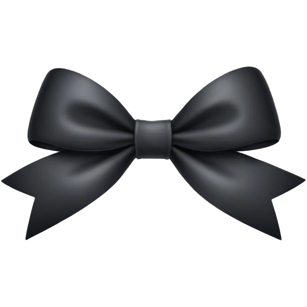 Black bow emoji
