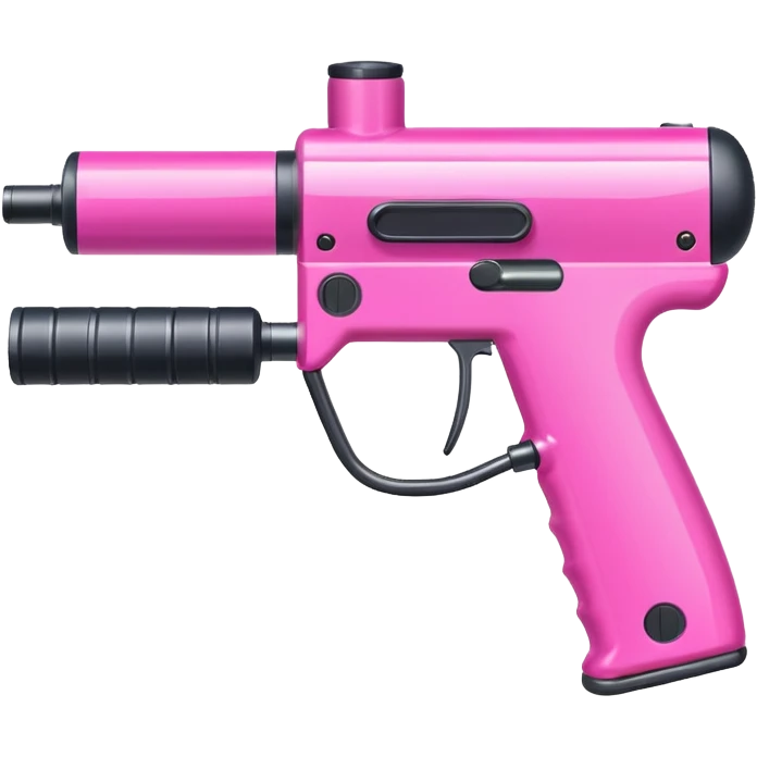 paintball gun pink and colorful details emoji
