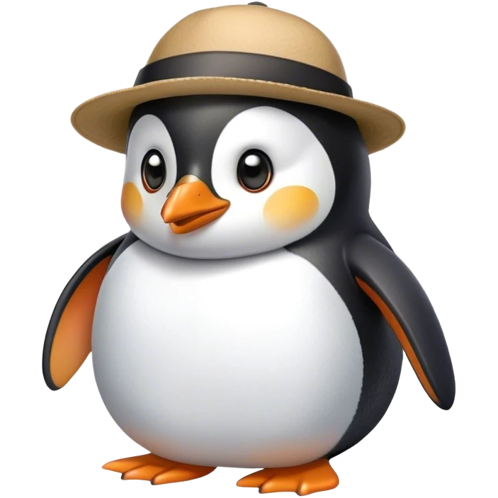 Pengvin med hat  emoji
