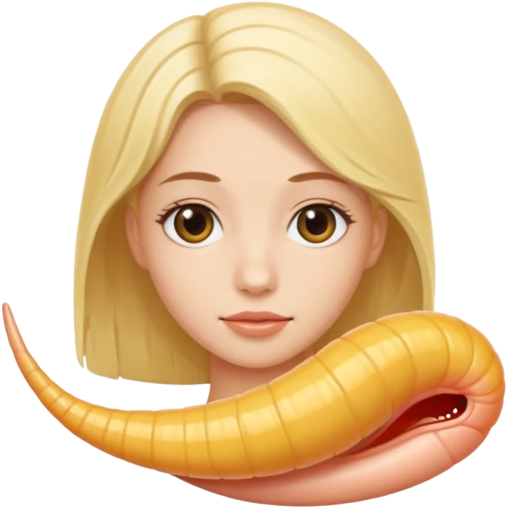 The combination of Elina and roundworm emoji