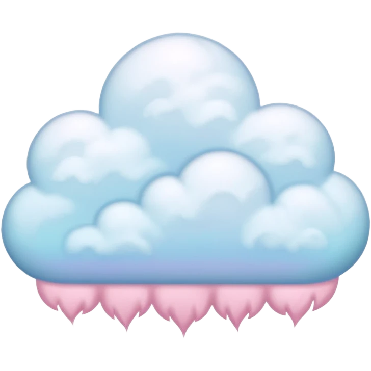 Clouds pastel colored like cotton candy emoji