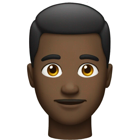 Black man with a fade emoji