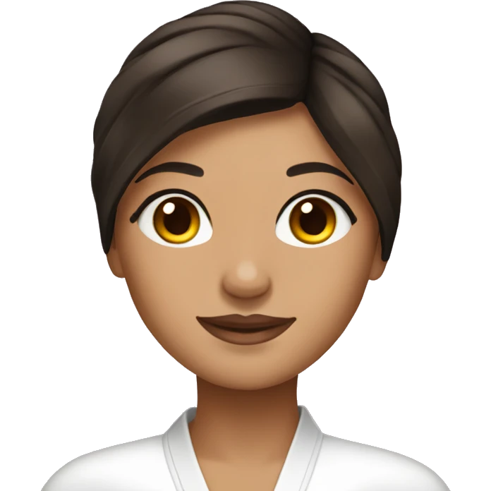Brunette girl spa emoji