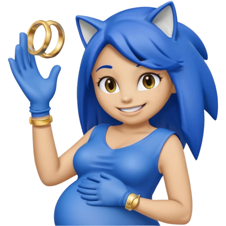 pregnant sonic emoji