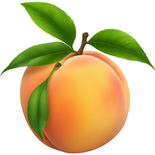 peach and tea leaves emoji