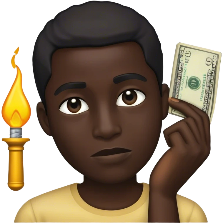 Spend no money black out emoji