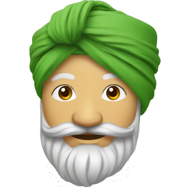 Croix bouddhiste barbue avec turban emoji