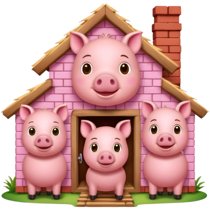 Three little pigs emoji