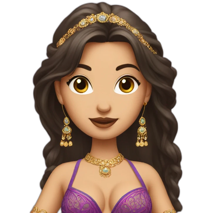 bellydance brunette emoji