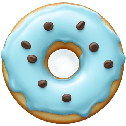 White donut with light blue glazer emoji