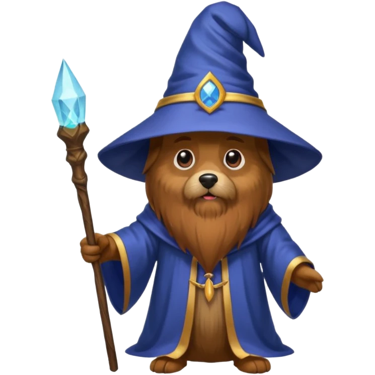 Dog wizard emoji